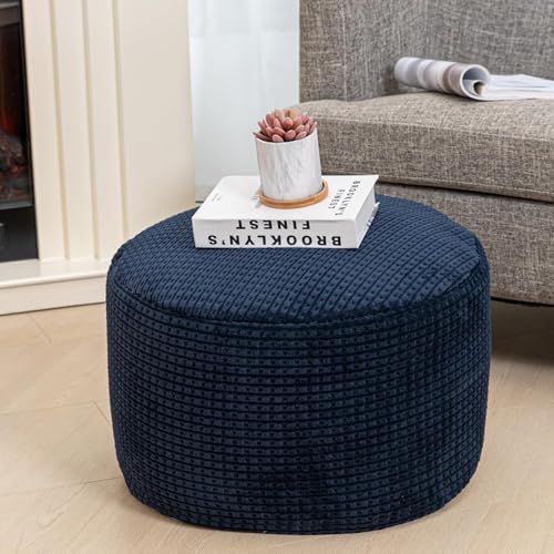 Asuprui Pouf Ottoman Foot Rest, Stuffed Round Foot Stools Ottoman,20x12 in