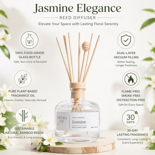 Jasmine Reed Diffuser, 3.5 Fl Oz