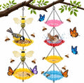 2 Pcs Mini Hanging Bird Bath, Bee Water Station, Bees & Flower