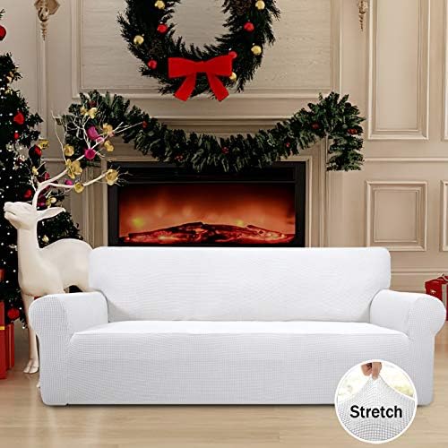 Easy-Going Stretch Couch Covers for Sofa Washable Large Snow White