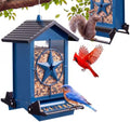 Squirrel Proof Bird Feeder for Outdoor, 5 LB Metal, Weight-Activated