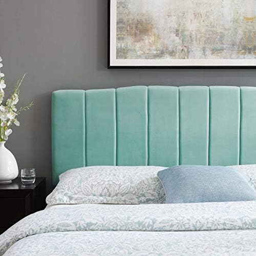 Modway Camilla Channel Tufted Performance Velvet King/California King Headboard in Mint