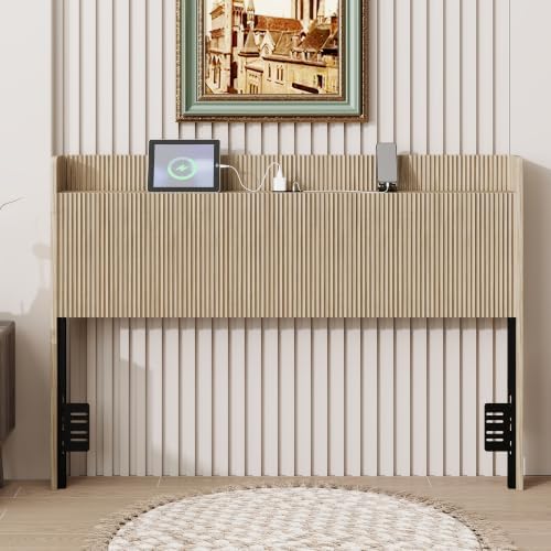 Vintage Queen Size Fluted Headboard Only Boho Head Boards