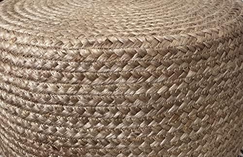 Pouf Ottoman 100% Jute Braided Pouffe (20"x20"x10")