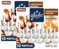Glade PlugIns Refills Air Freshener, Scented and Essential Oils for Home and Bathroom, Cashmere Woods, 6.7 Fl Oz, 10 Count (Pack of 2)