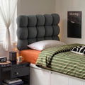 Pinmoco Twin Cloud-Shaped Upholstered Headboard, Teddy Fleece Grey