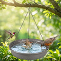 CARGEN Hanging Bird Bath Bird Feeder - 11.8inch Water Feeder Tray Outdoor