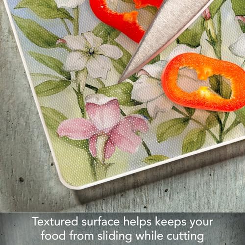 CounterArt Dragonfly Hydrangea 3mm Tempered Glass Cutting Board