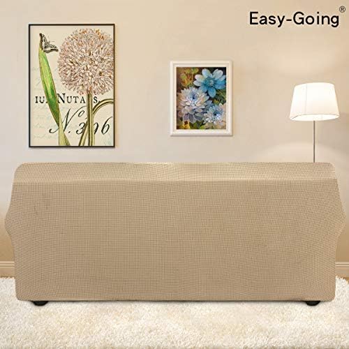 Easy-Going Stretch 4 Seater Oversized Sofa Couch Cover Sand