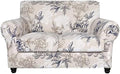 SearchI Stretch Sofa Cover Printed Couch Cover, Floral Pattern 3 Pieces Loveseat Slipcover with 2 Separate Cushion Cover, Washable Furniture Protector for Living Room(Loveseat, Flower Shadow)