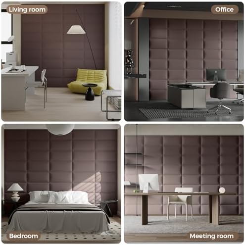 6-Piece Dark Brown Linen Upholstered Headboard Twin Size, Wall Mounted Fabric Headboard, Rich Padded Panels for Cozy Bedroom