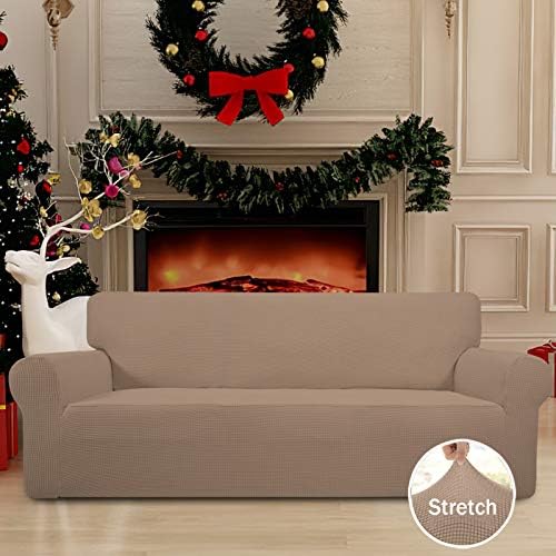Easy-Going Stretch Oversized Sofa Couch Slipcover Washable Camel