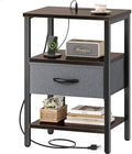 SUPERJARE Nightstand with Charging Station, USB-C Port, Bedside Table