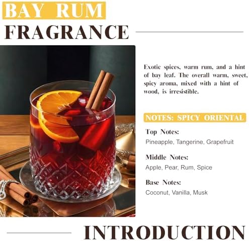EUQEE Bay Rum Fragrance Oil with Glass Dropper(2.02 Fl oz/60 ml)