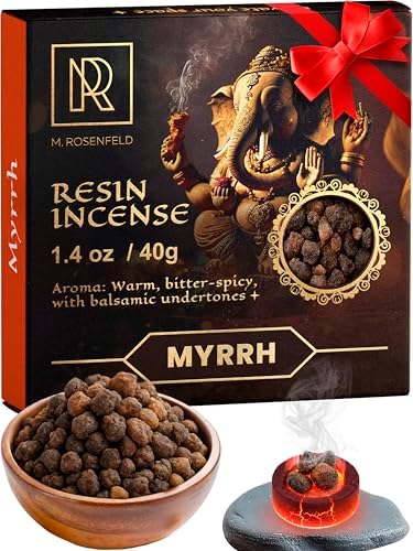 Myrrh Premium Resin Incense - 100% Natural Aromatic Tree Gum Sap & Emotional Balance - 40g