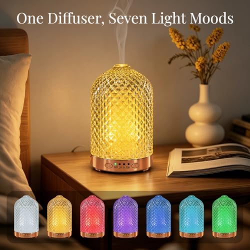Essential Oil Diffuser for Home, 120 ml Glass Aromatherapy Diffuser