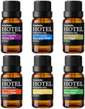 Essential Oil Gift Set, Hotel-Inspired Fragrance Oil Set, 6 Luxury Hotel Scents for Diffusers, Reed Diffusers & Home Fragrance, Aroma Oils for Home Scenting, Housewarming Gift, 6×0.34 Fl Oz