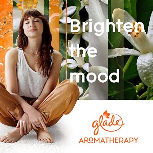 Glade Aromatherapy Diffuser & Essential Oil, Air Freshener for Home, Uplift Your Day Scent with Notes of Orange & Neroli, 0.56 Fl Oz