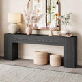 Epecoya Black Entryway Table for Living Room, 86 Inch Console Table