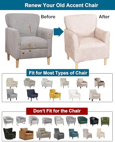 CRFATOP Accent Chair Cover, Stretch Armchair Slipcover for Living Room,A29
