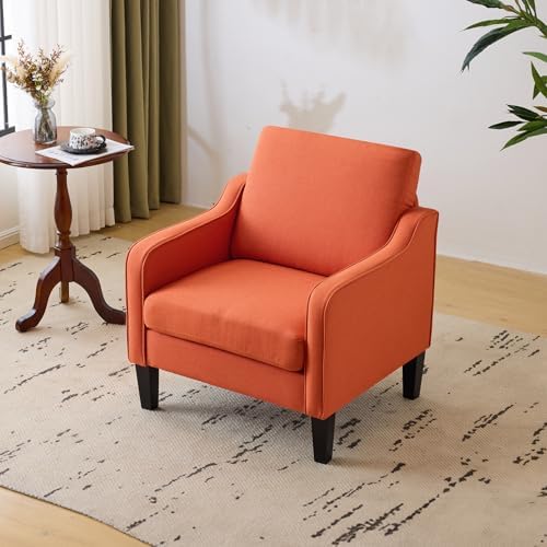 VINGLI Accent Chair, Linen Upholstered Armchair, 380 LBS, Living Room