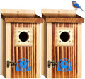 SISTERBIRD 2 Pack Bluebird House, Premium Blue Bird House, Warming Gifts
