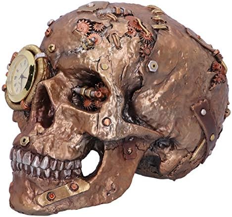 Nemesis Now Steampunk Scrapped Skull Figurine, Bronze, 19cm