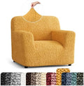 PAULATO Premium Stretch Couch Covers for Sofa - Sofa Chair Cover Washable, Dogs & Pets Friendly - Elastic Polyester Loveseat Slipcovers - Non-Slip Love Seat Couch Covers - Mango (21"-39" Wide)