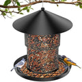 Bird Feeder for Outdoor, 3.6LB All Metal with Roof, Chew Proof