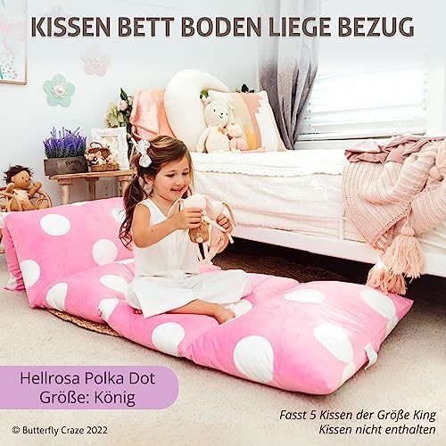 Butterfly Craze Floor Pillow Cover Plush Folding Lounger Bed Cushion Case