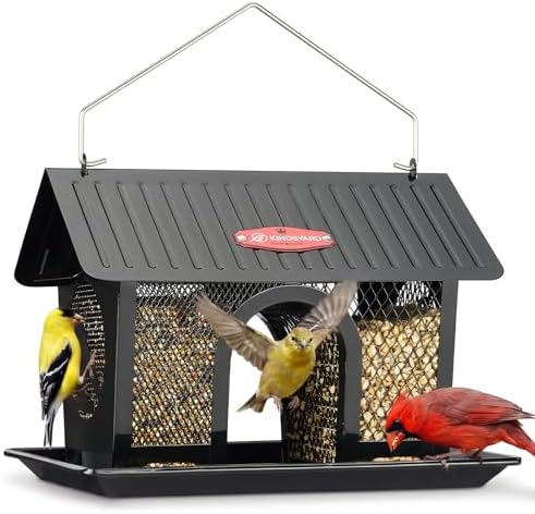 Kingsyard Wild Bird Feeder for Outdoors Hanging, All Metal