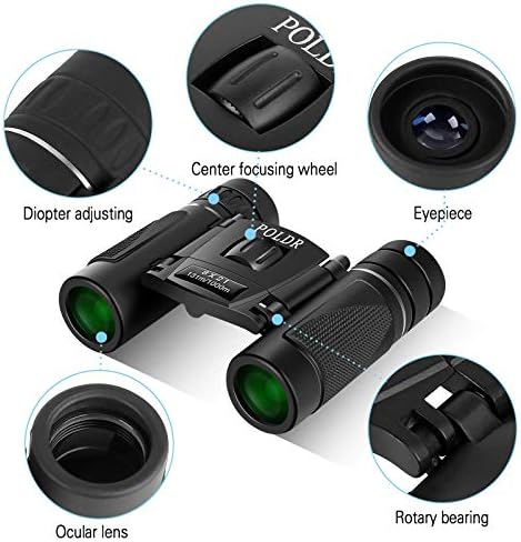 POLDR 8x21 Small Compact Binoculars for Adults, Travel Hiking Essentials