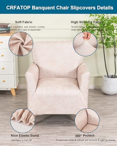 CRFATOP Accent Chair Cover, Stretch Armchair Slipcover for Living Room,A29
