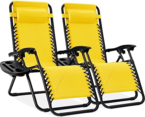 Best Choice Products Zero Gravity Chair Recliner, Sunflower Yellow