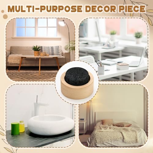 Chunful 1 Pcs Lava Rock Passive Diffuser for Essential Oils, Beech Wood