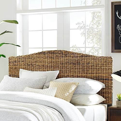 Crosley Furniture Serena Rattan Bed Headboard, Queen