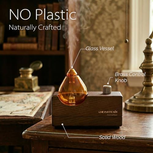 Amber Retro Waterless Essential Oil Diffuser for Aromatherapy