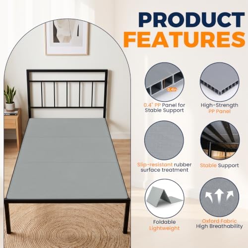 Bunkie Board Twin Size 10mm (75x38), Anti-Slip Bed Slats Twin