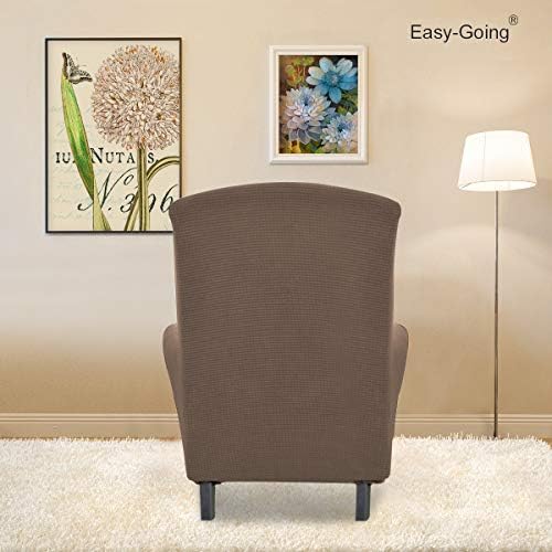 Easy-Going Stretch Wingback Chair Sofa Slipcover Camel