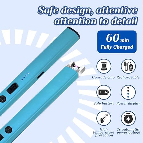 2 PCS Candle Lighter,Windproof Flameless Rechargeable Electric Lighter
