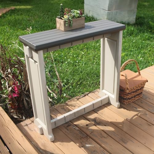 Single Bar Deep Grey Top & Warm Grey Base Ideal for Patio Hot Tub Area Backyard Durable WeatherResistant Design Easy Nohardware Assembly Proudly Made in USA