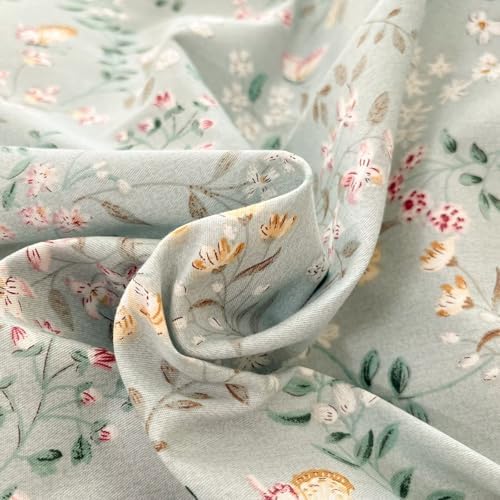 Full Size Floral Duvet Cover Set 3 Pcs 100 Cotton,1 Blue Full Duvet Cover with 2 Pillowcases,Cute Bedding Set with Zipper,Soft Comfy Breathable Quilt Covers for Teen Girls Women 80"×90"
