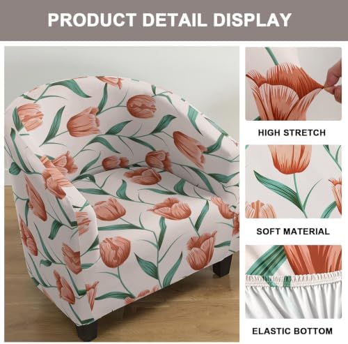 Eco-Ancheng Club Chair Slipcover Tub Chair Cover Stretch Armchair Covers