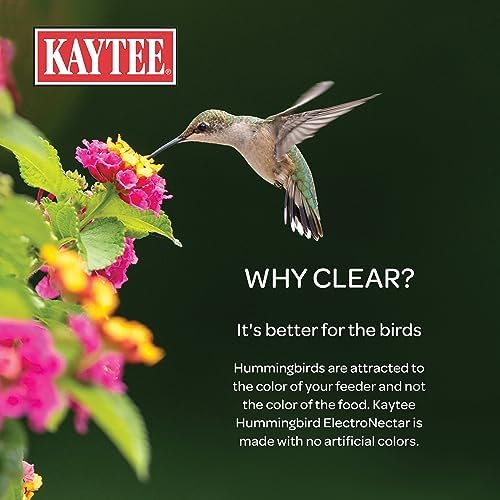 Kaytee Hummingbird ElectroNectar Wild Bird Food,16 oz Concentrate,Makes 128 oz of ElectroNectar,(Pack of 4)