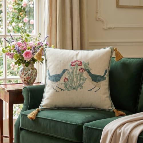 patdrea Designer French Vintage Throw Pillow Cover,18"x18"