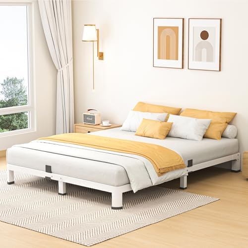 10 Inch Full Size Metal Platform Bed Frame with Round Corners Leg