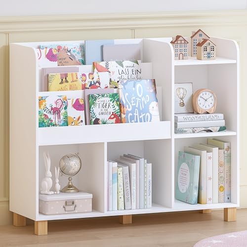 Spirich Kids Bookshelf and Toy Storage, Child Cube Organizer Bookcase Shelf