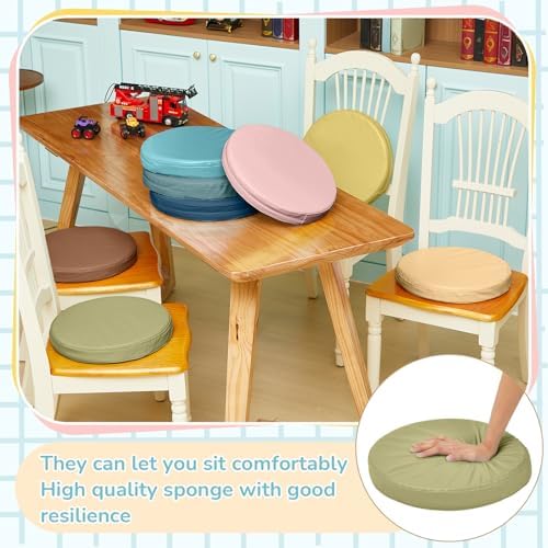 Juexica 8 Pcs Floor Cushions Kids, Advanced Color, 13.8 x 13.8 x 2 Inch