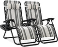 Best Choice Products Zero Gravity Chair Recliner, Gray Stripes