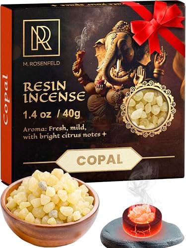 Copal Premium Resin Incense - 100% Natural Aromatic Tree Gum Sap, Stimulates Creativity & Cleanses Spirit - 40g